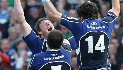 Leinster celebrate becoming European Champions at Murrayfield