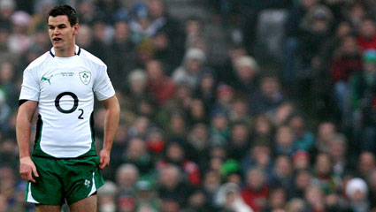 Jonny Sexton lines up a shot at goal at Croke Park