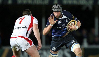 Kevin McLaughlin joins captain Shane Jennings and Sean O'Brien in the Leinster back row