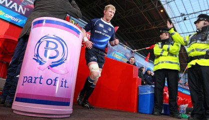 Leo Cullen leads out Leinster