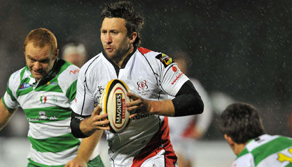 Try scorer Simon Danielli in possession for Ulster