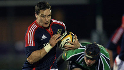 Munster's David Wallace makes a break against Connacht