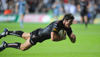James Hook in action for the Ospreys