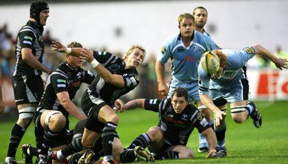 The Ospreys and Cardiff Blues in action last season